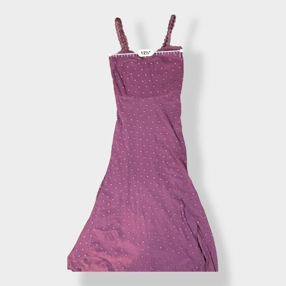 Revolve Rebecca Taylor Swiss Dot Chiffon Maxi Dress Pink Size 0 Party Sundress - Picture 5 of 8